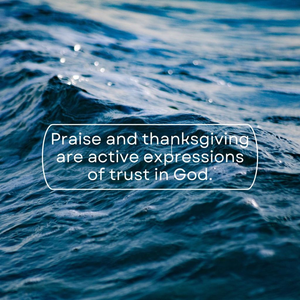 Quote by Bruce Coleman: Praise and thanksgiving are active expressions of trust in God.