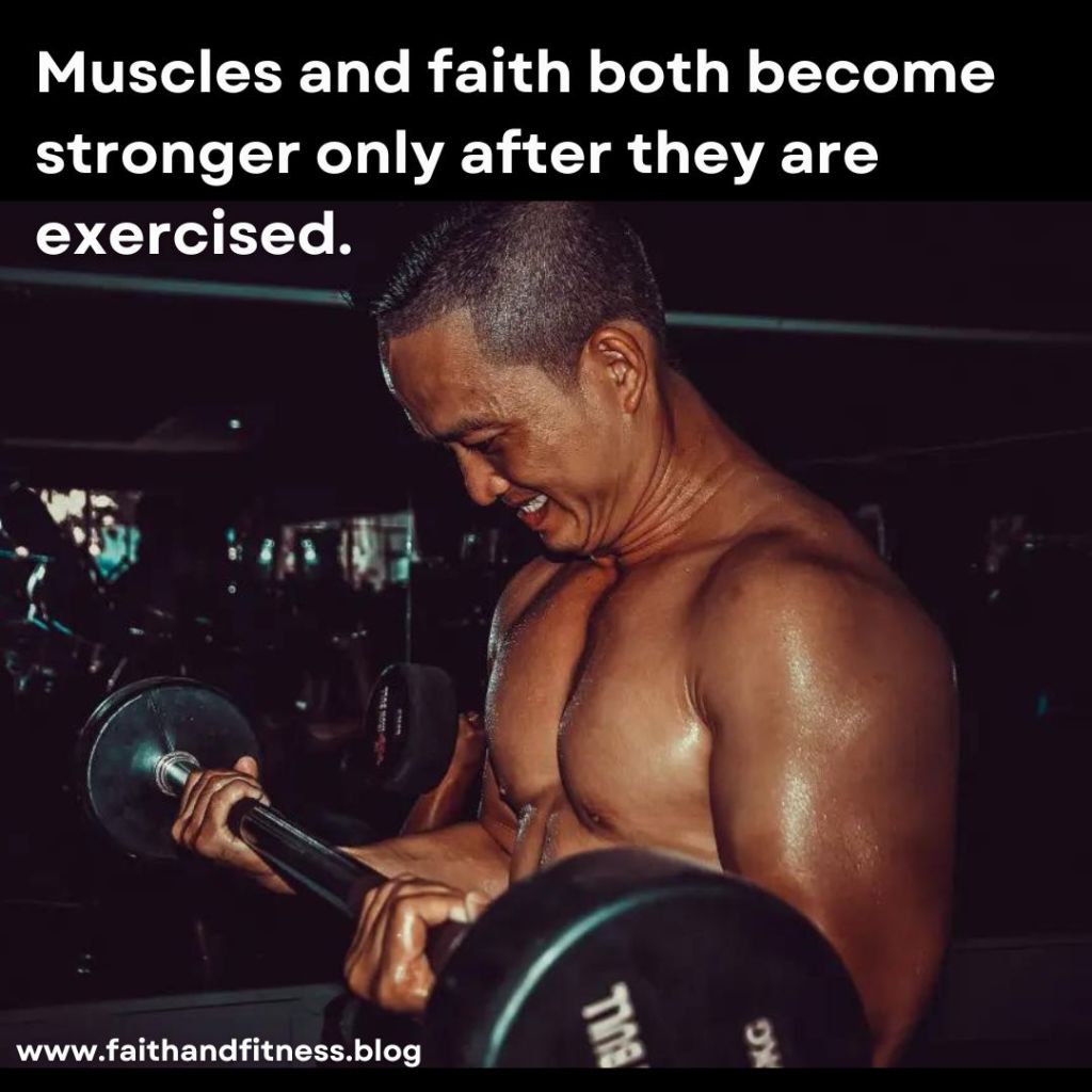 Quote by Bruce Coleman: "Muscles and faith both become stronger only after they are exercised."