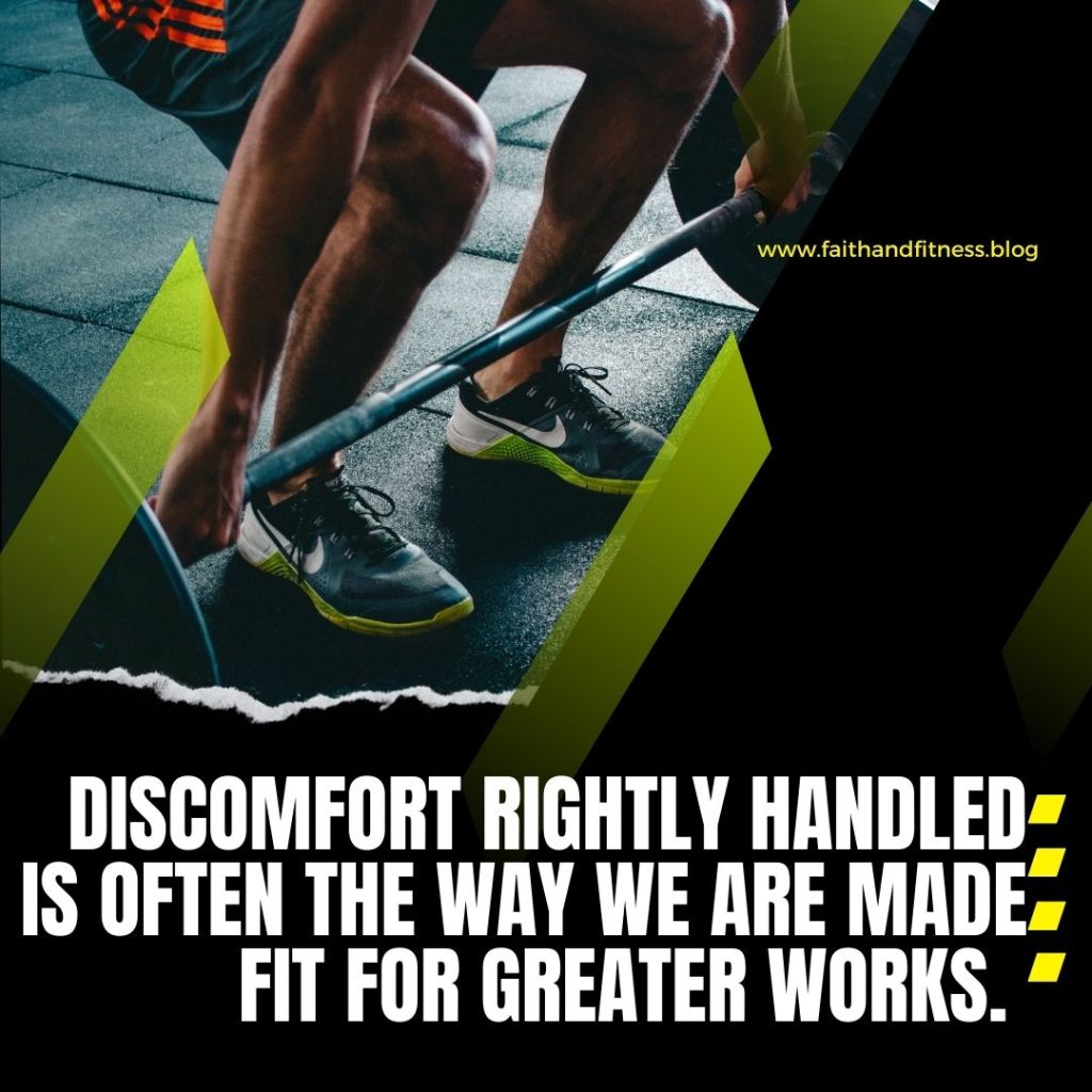 Quote by Bruce Coleman: "Discomfort rightly handled is often the way we are made fit for greater works."