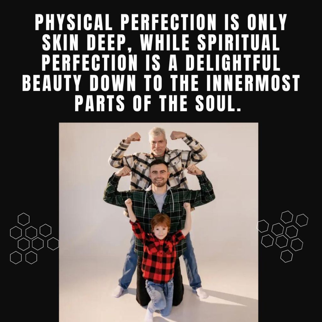 Quote by Bruce Coleman: "Physical perfection is only skin deep, while spiritual perfection is a delightful beauty down to the innermost parts of the soul."