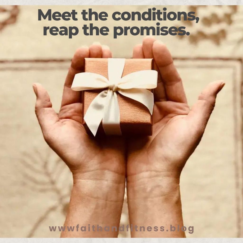 Quote by Bruce Coleman: "Meet the conditions, reap the promises."