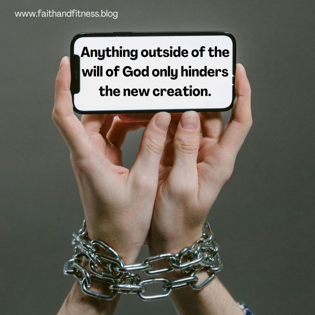 Quote by Bruce Coleman: "Anything outside of the will of God hinders the new creation."